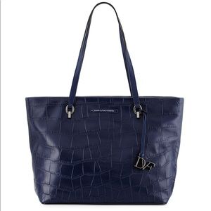 DVF Navy Blue Crocodile Bag - lightly used